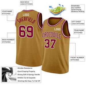 Maillots de basketball personnalisés respirants de haute qualité 2026 – Unisexe, style vintage, séchage rapide, vente en gros, T-shirt de sport - Product Image 4