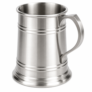 Gobelet isotherme en acier inoxydable à double paroi avec logo personnalisé, vente en gros de vaisselle métallique avec poignée pour bars et restaurants - Product Image 1