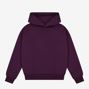 <b>Red</b> Color Baggy Streetwear Unisex Vintage 400Gsm High Quality Blank Solid Pattern French Terry Oversized <b>Hoodie</b> - Product Image 3