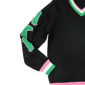   Sweat-shirt en tricot pour sororité, vêtement haut de gamme, cadeau d'hiver élégant, broderie grecque en chenille 1908 - Product Image 5