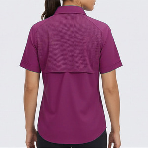 Camisas de pesca de diseño único en colores sólidos para mujer, con cuello vuelto, de fabricantes de ropa, con tela ultrasuave al tacto. - Product Image 2
