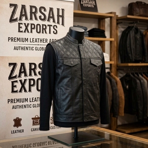 Chaleco de Invierno Impermeable para Hombre, 100% Poliéster, Cuello en V, Cierre de Cremallera, Estilo Urbano, con Bolsillos, Marca Zarsah Exports - Product Image 1