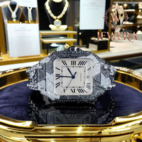 Reloj Mossinate Clásico de Acero Inoxidable con Diamantes, Movimiento Mecánico de Lujo, Cristal de Alta Calidad para Hombre y Mujer, Regalos de Cumpleaños