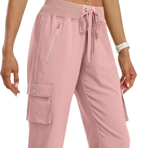 Pantalons cargo capri pour femmes, coupe ample, décontractés, pour la randonnée, légers, séchage rapide, pour les voyages, pantalons d'été pour femmes - Product Image 1