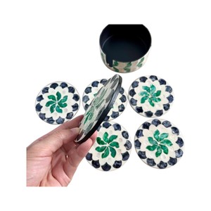 Elegant Shell Inlay <b>Drink</b> <b>Coasters</b> for Home Decor - Product Image 4