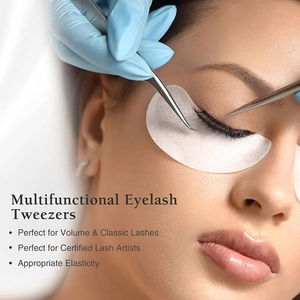 Pince à épiler élégante en acier inoxydable, pointe fine et précise, anti-magnétique, prise en main parfaite pour les applications professionnelles des cils - Product Image 3