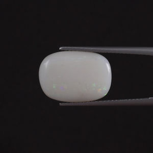 Opale naturelle blanche certifiée IGI, pierre précieuse en vrac, 5,31 carats, taille coussin 16,5x12mm, taillée à la main, polie, traitée par cirage/huile légère - Product Image 1