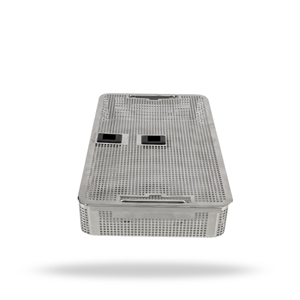 Middle Size Sterilization <b>Basket</b> With Lid Stainless Steel Surgical Instrument Tray Medical Autoclave <b>Storage</b> <b>Basket</b> - Product Image 1