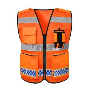 Chaleco de Seguridad Reflectante de Alta Resistencia con Certificación EN ISO 20471, Tejido de Poliéster, Ropa de Trabajo para Personal de Aeropuertos y Ferrocarriles - Product Image 2