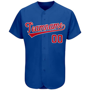 Maillot de baseball personnalisé bleu marine pour homme, manches courtes, boutons sur le devant, impression du nom de l'équipe, polyester respirant, vêtements de sport, coupe régulière pour adulte - Product Image 5