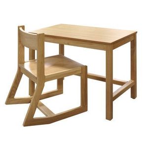 Conjunto de silla y escritorio infantil de madera artesanal para niños, para aprender a leer, escribir y uso en el aula. - Product Image 4