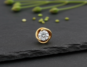 ต่างหูทอง 14k ลายวน ประดับเพชร VVS1 คุณภาพสูง ทรงแฟนซี ดีไซน์ทันสมัย เหมาะเป็นของขวัญแต่งงาน สำหรับผู้หญิง ได้รับการรับรองจาก IGI - Product Image 3