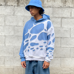 Men Double <b>Layer</b> Hoodie Soft Fleece Pullover with Layered Design Adjustable Hood Casual Streetwear Everyday Comfort Top - Product Image 6