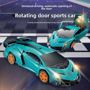 Voiture électrique transformable avec portes automatiques rotatives à 360 degrés, lumières LED, musique, modèle réaliste pour enfants, sport, 12V, matériau ABS - Product Image 2