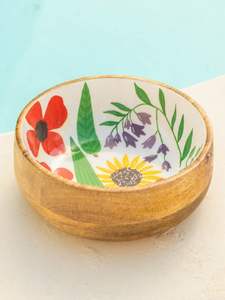 Tazón de madera personalizable de primera calidad con trabajo de esmalte para uso decorativo y funcional en hogares elegantes. - Product Image 2