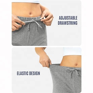 Short de survêtement personnalisé en gros Short en coton Short d'entraînement pour femme avec logo personnalisé disponible pour salle de sport avec poche Logo personnalisé - Product Image 2
