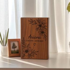 Urna Funeraria de Madera Personalizada, Hecha a Mano, Decorativa, para Entierro, Urnas Conmemorativas para Hombre - Product Image 4