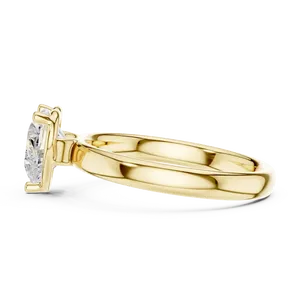 Bague de fiançailles solitaire en diamant de laboratoire taille cœur 1,5 carat 7,50x7,50 mm, sertie à griffes, tige fine et confortable, design intemporel pour mariée - Product Image 4