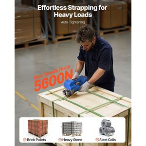 Herramienta de Flejado Eléctrica Portátil, 2 Baterías de 4000 mAh, Máquina de Flejado Automática con Pantalla Digital, Flejes de PET de 0.394-0.748 Pulgadas de Ancho - Product Image 2