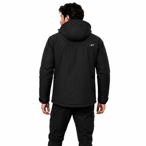 Black Men's <b>Jackets</b> Hooded Waterproof Insulated Outdoor Softshell Tactical Wear Custom Logo OEM ODM Wholesale Supplier - Product Image 3