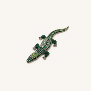 Broche de Cocodrilo Hecho a Mano con Cuentas, Color y Forma Personalizados, Broche de Moda de Lujo con Cuentas para Bolsos, Chaquetas y Sombreros - Product Image 5