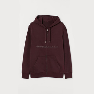 ชุดวอร์มระบายอากาศไซส์ XL สำหรับผู้ชายเสื้อฮู้ดแบบรูดซิปขึ้นเนื้อผ้าคอตตอน350 GSM โลโก้ออกแบบได้ตามต้องการ - Product Image 3