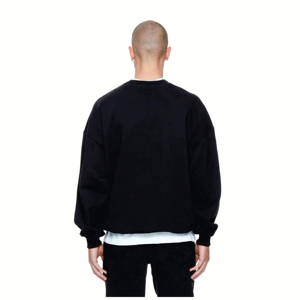 Sudadera de Hombre Negra, Corte Regular, de Poliéster/Algodón, Manga Larga, Estilo Casual Urbano, Cuello Redondo, con Logotipo Personalizado, para Otoño - Product Image 6