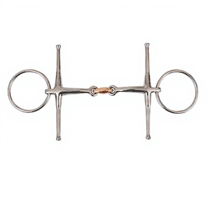 Morso francese <span class=keywords><strong>in</strong></span> argento con labbro intero e morso a torsione <span class=keywords><strong>in</strong></span> rame per l'addestramento, di Riaz Jamal Intel - Product Image 1
