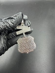 Colgante Iced Out de Plata 925 con Baño de Rodio y Moissanita, Estilo Hip Hop, Unisex - Product Image 3