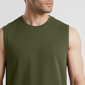 New Design olive color Men Muscle Workout Sports Gym <b>Vest</b> Bodybuilding <b>Stringer</b> Sleeveless Tank Top for Men - Product Image 3