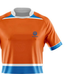 Créez votre propre logo sur un uniforme de rugby à manches courtes, un best-seller confortable et écologique pour hommes et femmes. - Product Image 4
