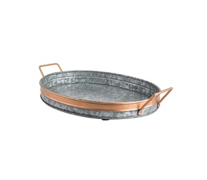Gorgeous Looking Galvanized Serving <b>Tray</b> For Catering Equipment Food Coffee <b>Snacks</b> Serving Dinnerware Food Serving Dish - Product Image 1