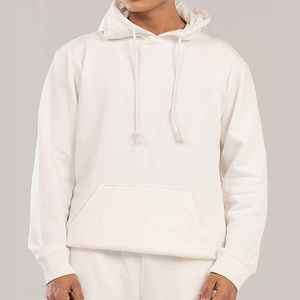 Sweat-shirt à capuche blanc pour homme, coupe oversize, en molleton, style décontracté automne, avec poches, tricoté, manches longues, couleur unie, X Sports - Product Image 4
