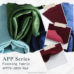 ปรับแต่งผ้าเรยอนทอแบบมีลายด้านหลัง APP ขนาด 54 นิ้ว ผ้าโพลีเอสเตอร์คุณภาพสูงแบบฟล็อกกิ้ง รุ่น APP76-2039 สีแดง - Product Image 2