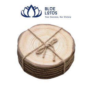 HIGH QUALITY Sustainable Solid <b>Wood</b> <b>Slice</b> Coaster Round Modern Eco Friendly Table Mat - Product Image 1