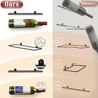 Premium-Qualität HF 2-teiliges Modernes Langlebiges Umweltfreundliches Freistehendes Rechteckiges Einfach zu Montierendes Tisch-Metall-Weinregal Bar-Set