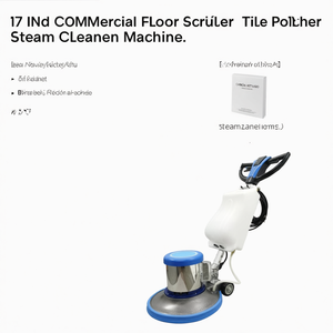 Nettoyeur de sols et polisseuse de carreaux commerciaux de 17 pouces, machine à vapeur - Product Image 2