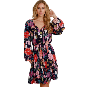 Vestido Mini Estampado Floral para Mujer, Vestido de Moda al por Mayor - Product Image 1