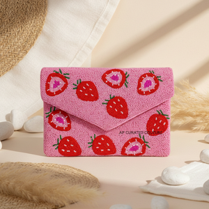 Fraise Fashion-Style fait à la main perlé Designer pochette pour femmes Style bohème soirée Shopping fête épaule Messenger - Product Image 1