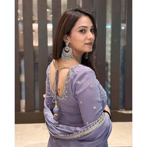 Hermoso Conjunto de Top de Chifón y Pantalones Plazzo con Elegante Dupatta para Fiestas - Product Image 1