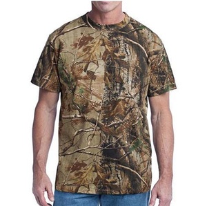 T-shirts d'été à col rond et manches courtes, motif camouflage Real Tree, style streetwear, personnalisables par sublimation, en vente. - Product Image 3