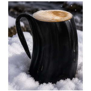 Taza de Cuerno Africana Ecológica de Lujo para Café, Té, Vino, Cerveza - Diseño Animal Tallado a Mano, Colores y Logotipo Personalizables - Product Image 1