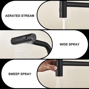 Rubinetto da Cucina Monocomando con Doccetta Estraibile, Rotazione a 360 Gradi, Design a Cascata - Product Image 4