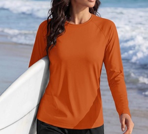 Chemise de pêche 100% polyester à séchage rapide, manches longues, UPF 80, pour la natation, la plage, la pêche, couleur unie, protection UV - Product Image 3