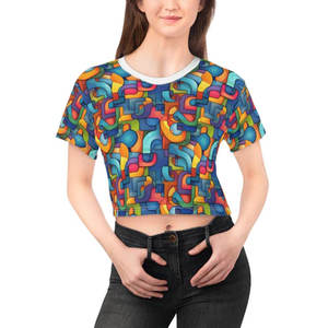 Top Corto de Manga Larga para Mujer, Color Liso, Hecho de Algodón y Poliéster, Artículo Nuevo en Línea, Precio Bajo - Product Image 5