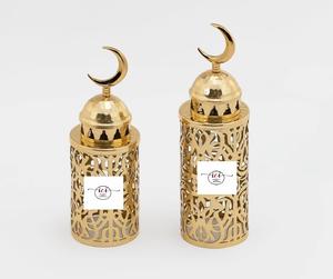 Lanterne du Ramadan en métal avec cadre en fer, panneaux en verre, porte-bougie en métal, lanterne à bougie pour la décoration de la maison et des mariages - Product Image 2