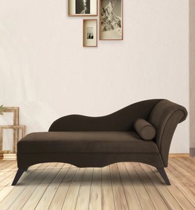 Sofá Chaise Longue Moderno de Terciopelo con Patas Cónicas y Respaldo Sólido, Mueble Contemporáneo para Sala de Estar o Dormitorio, Asiento Cómodo para el Hogar - Product Image 1