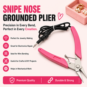 Micro Snipe Nose Chain Nose Pliers Plain Jaws Grounded Permanent Jewelry <b>Welding</b> Tool ZetomedPro - Product Image 5