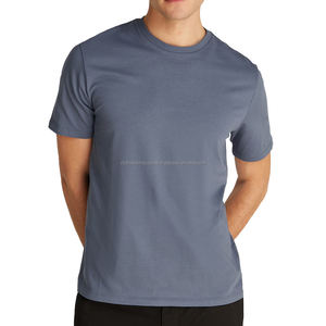 2025 alta calidad nuevo diseño Color sólido hombres camiseta logotipo personalizado 100% algodón Casual manga corta cuello redondo Camiseta para hombres - Product Image 2