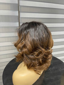 Vente en gros Premium brut vierge courte droite vietnamien cheveux bruts fermeture à lacet perruque couleur claire - Product Image 3